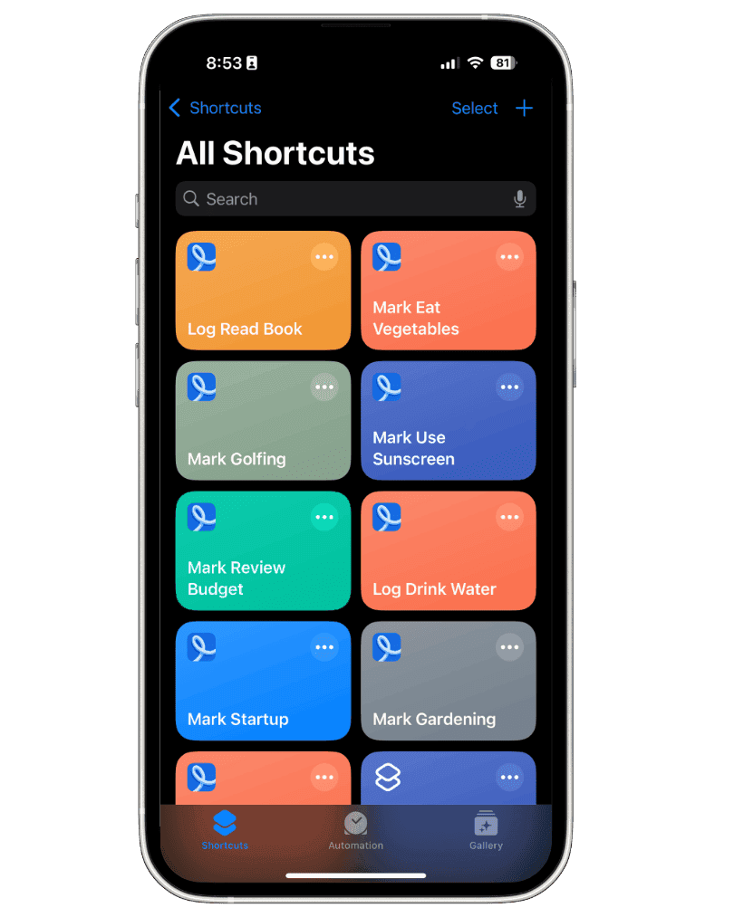 Daily app Siri Shortcuts